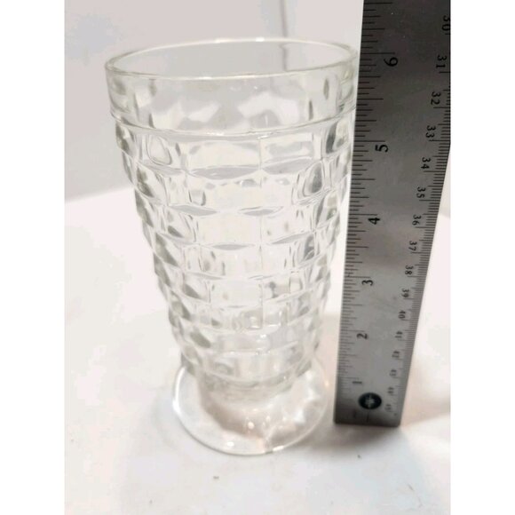 Vintage Clear Whitehall Iced Tea Glasses Cubist 6" Tall Set of 2 - Picture 10 of 11